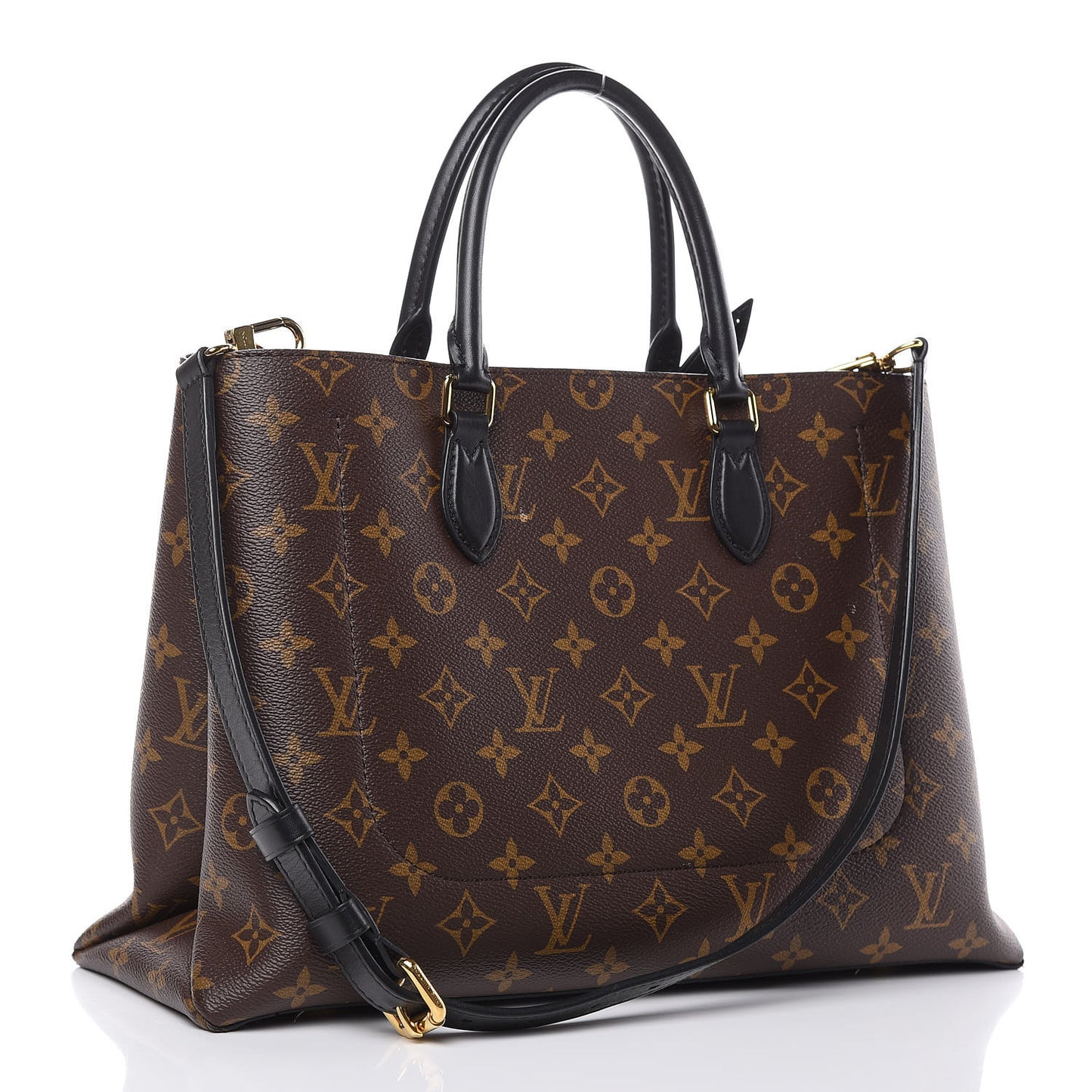 Monogram Flower Tote Black