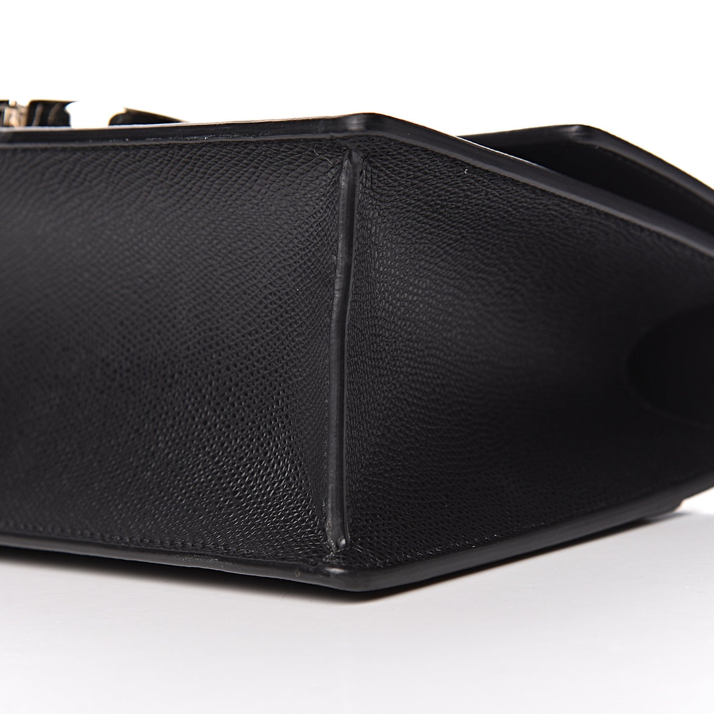 Grained Calfskin Embossed 30 Montaigne Chain Flap Bag Black