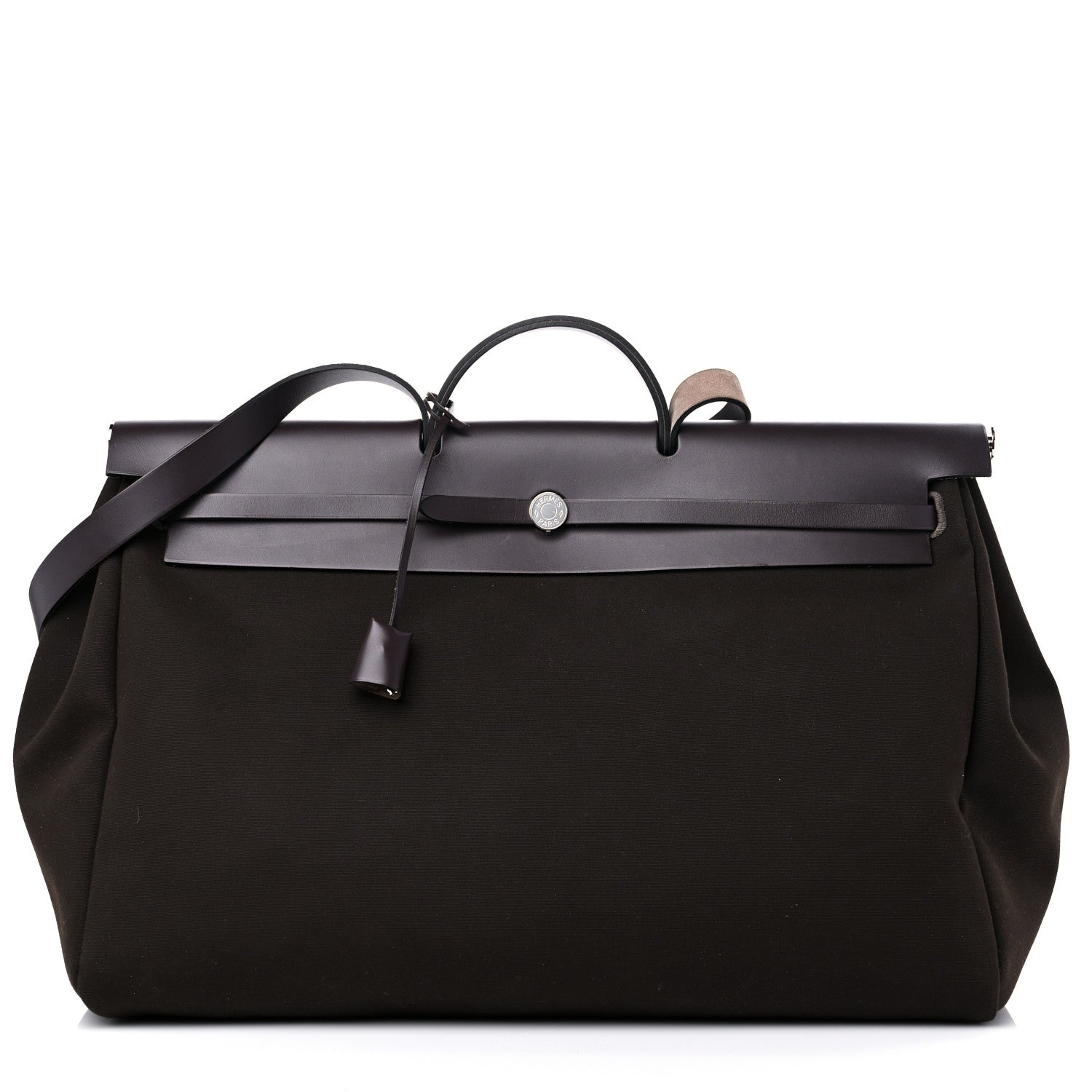 Hermes Military Toile Vache Hunter Herbag Zip Retourne Cabine Bag Ebene 3 of 14
