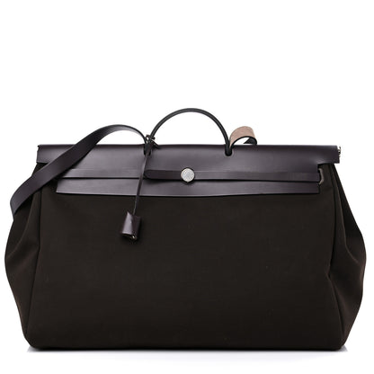 Hermes Military Toile Vache Hunter Herbag Zip Retourne Cabine Bag Ebene 3 of 14