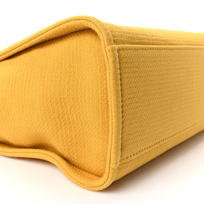Chanel Mixed Fibers Small Deauville Tote Yellow 10 of 11