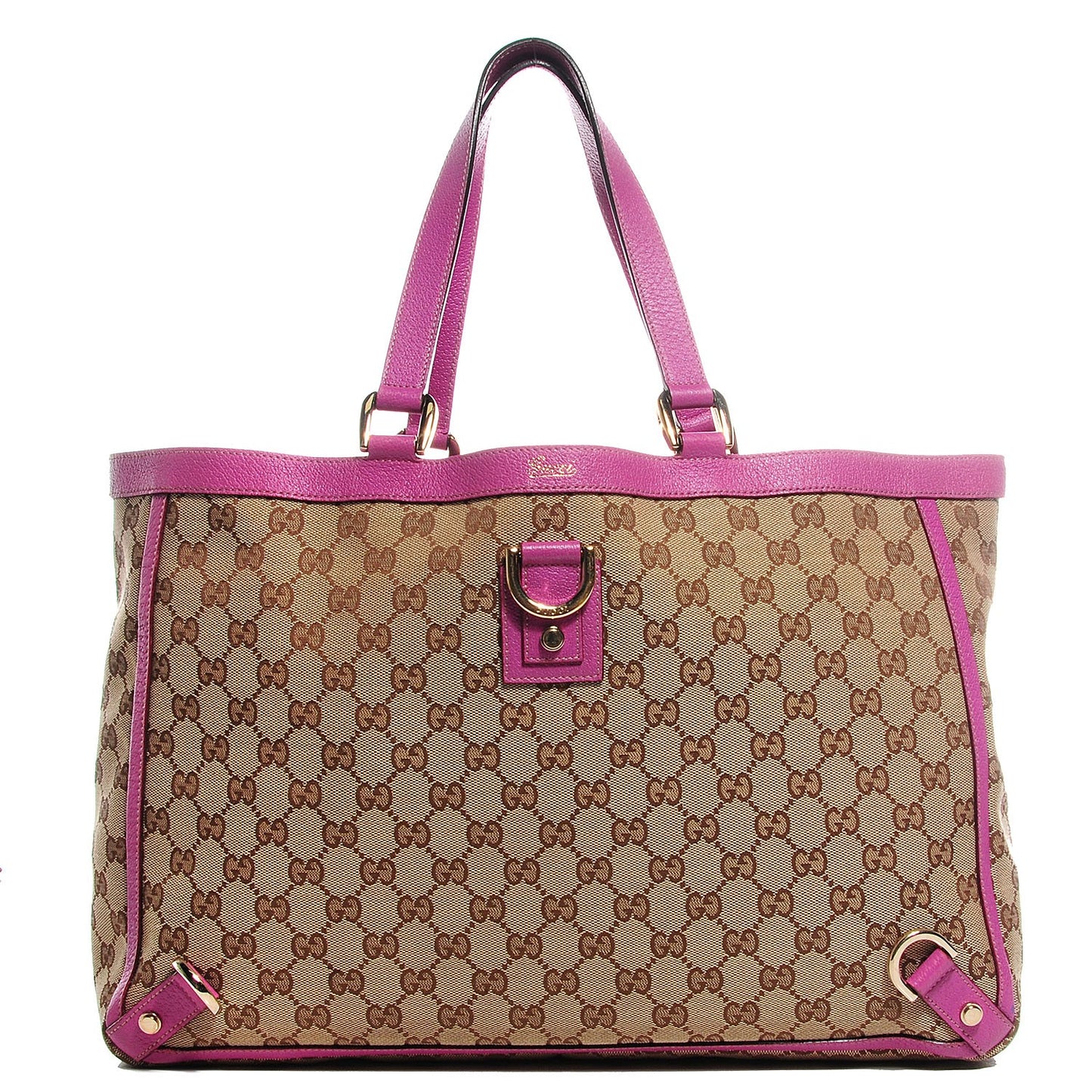 Monogram Abbey Large Tote Fuchsia