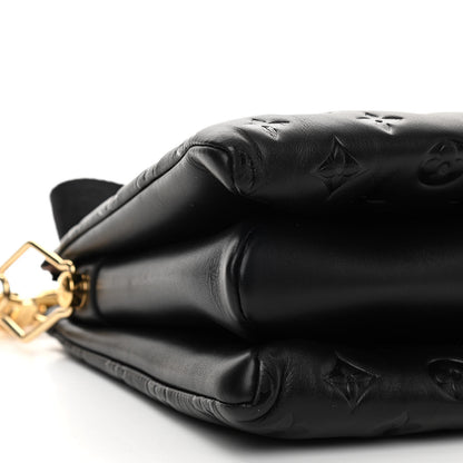Louis Vuitton Lambskin Embossed Monogram Coussin PM Black 8 of 10