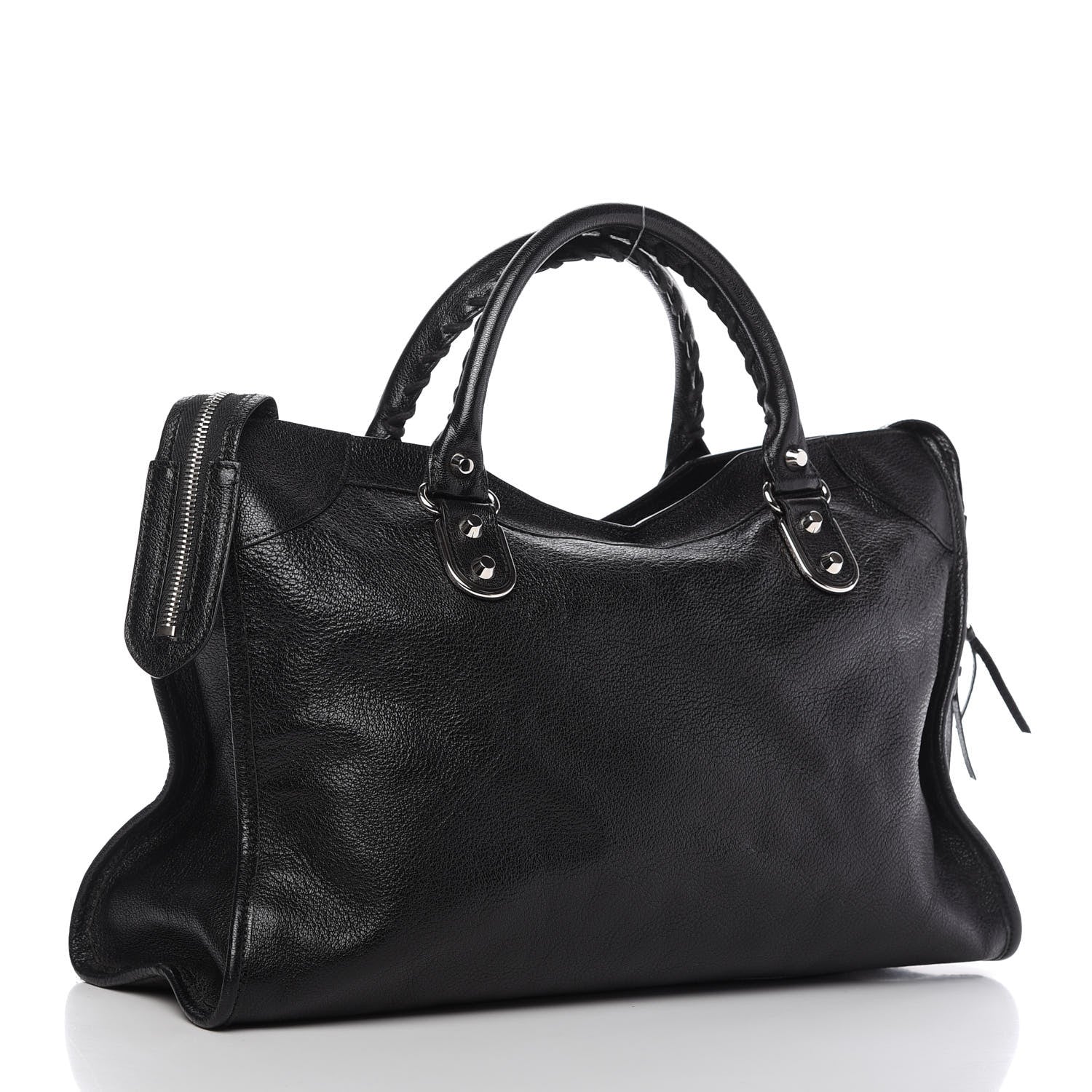 Balenciaga Chevre Silver Metallic Edge Hardware City Black 3 of 10