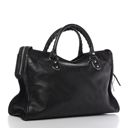 Balenciaga Chevre Silver Metallic Edge Hardware City Black 3 of 10