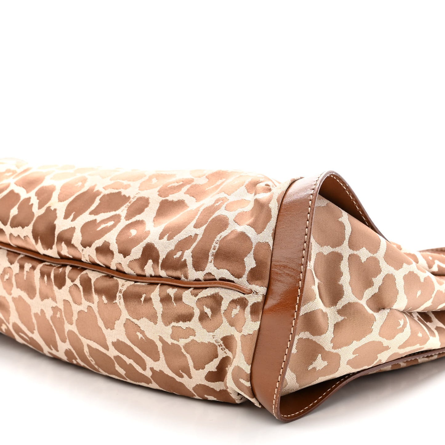 Jacquard Leopard Print Chef Shopping Tote Bag Brown