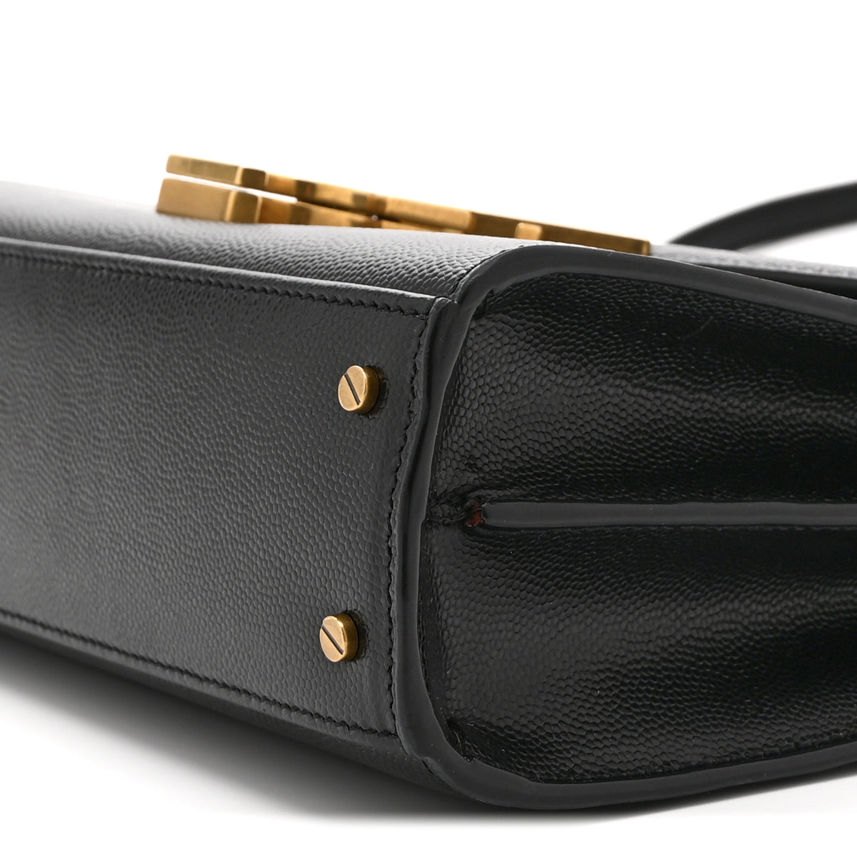 Saint Laurent Grain de Poudre Mini Classic Monogram Cassandra Top Handle Black 10 of 10