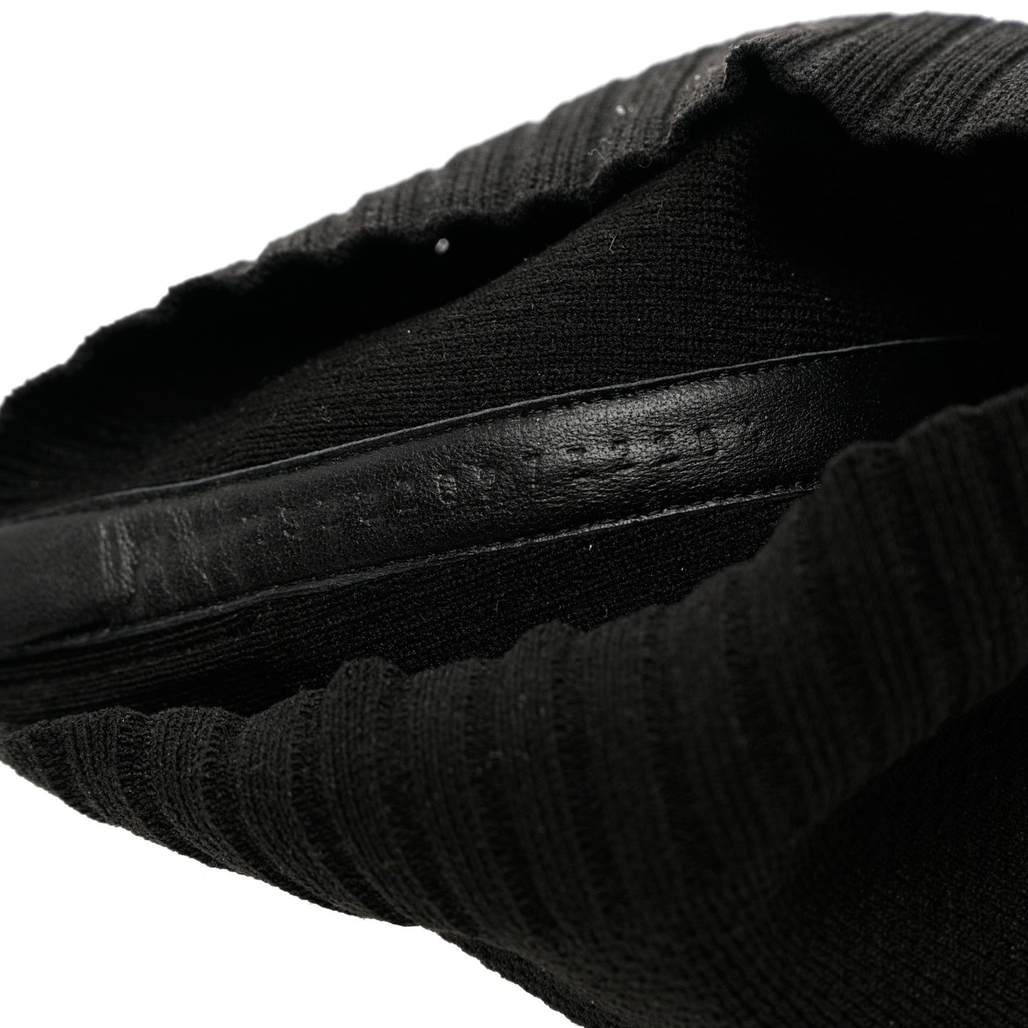 Knit Calfskin Fontaine 60 Boots 36.5 Black