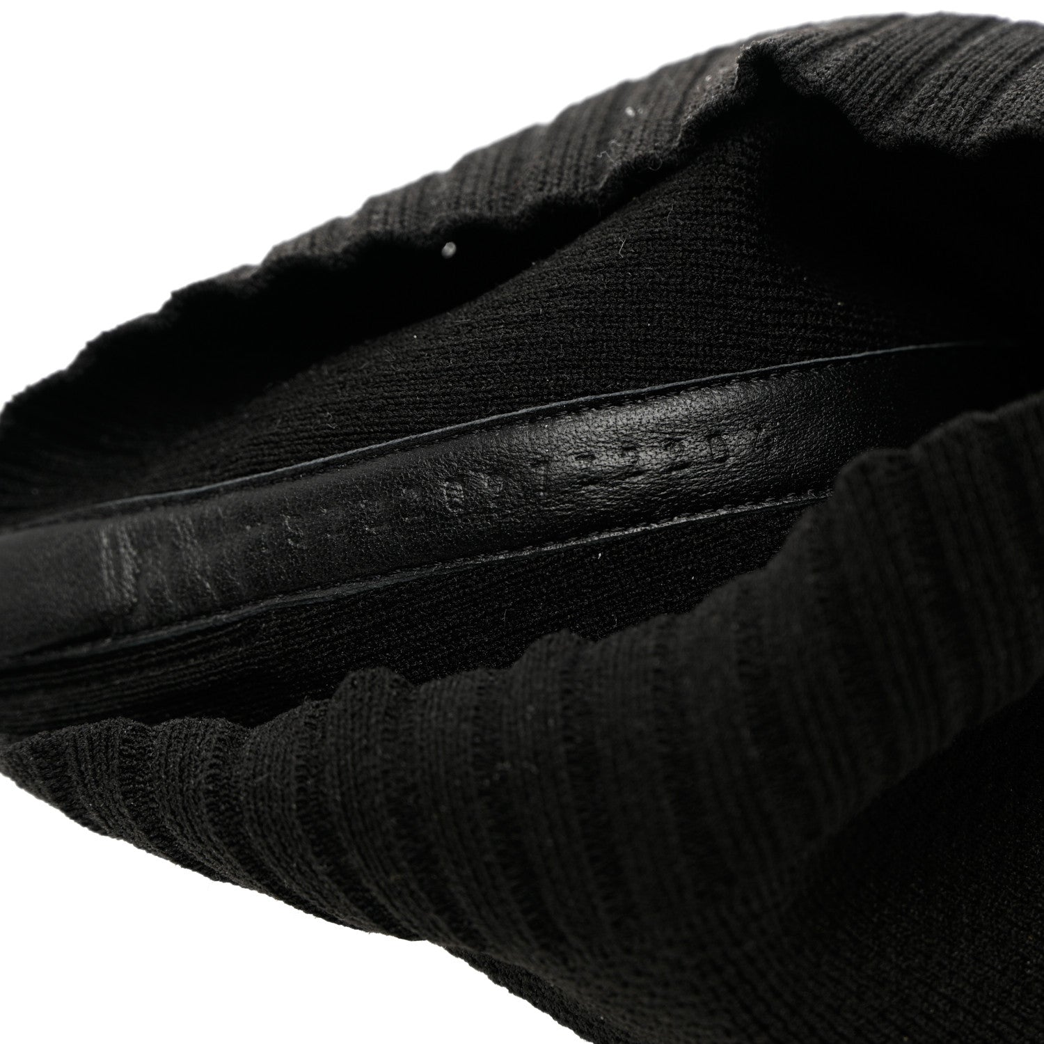 Hermes Knit Calfskin Fontaine 60 Boots 36.5 Black 7 of 16
