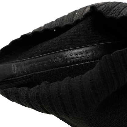 Hermes Knit Calfskin Fontaine 60 Boots 36.5 Black 7 of 16
