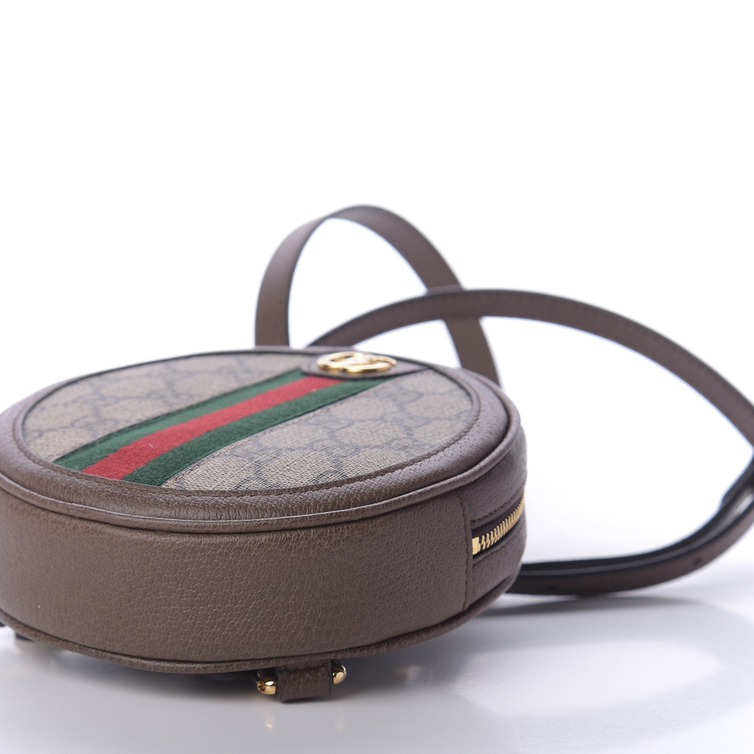 Gucci GG Supreme Monogram Web Mini Ophidia Round Backpack Brown 6 of 11