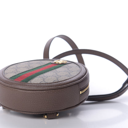Gucci GG Supreme Monogram Web Mini Ophidia Round Backpack Brown 6 of 11