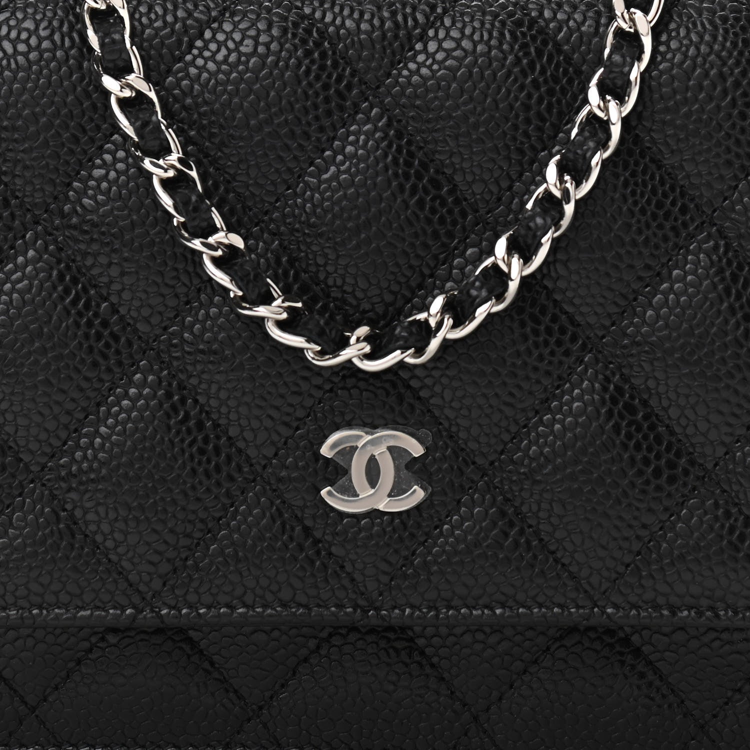 Chanel Caviar Quilted Wallet On Chain WOC Black 9 of 12
