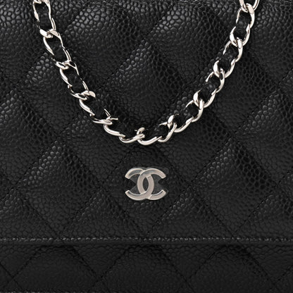 Chanel Caviar Quilted Wallet On Chain WOC Black 9 of 12