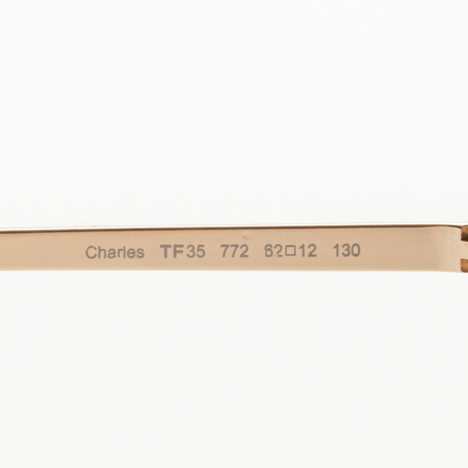 Tom Ford Metal Charles Aviator Sunglasses TF35 Gold 4 of 5