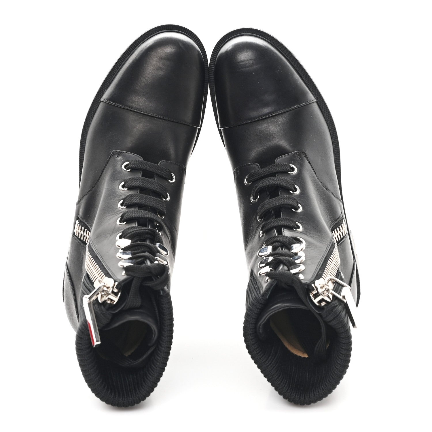 Christian Louboutin Calfskin Knit Quilted En Hiver Boots 40 Black 2 of 8