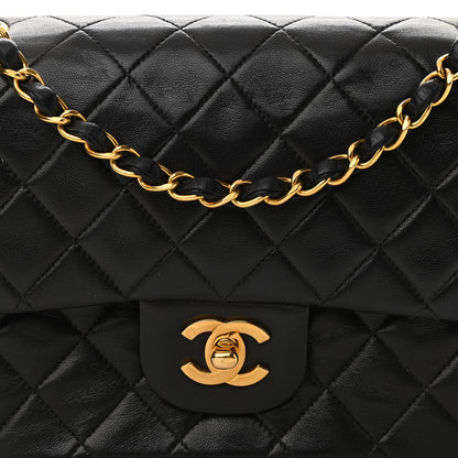 Chanel Lambskin Quilted Medium Double Flap Black 8 of 12