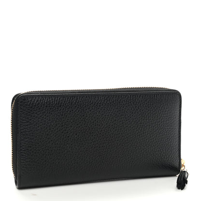 Gucci Pebbled Calfskin Soho Zip Around Wallet Black 3 of 8