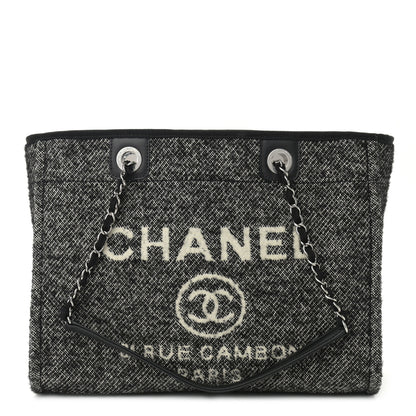 Chanel Mixed Fibers Calfskin Small Deauville Tote Black 1 of 10