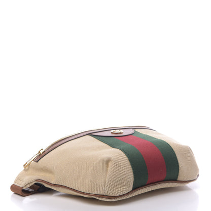 Gucci Vintage Canvas Web Belt Bag Sand Cuir 4 of 10