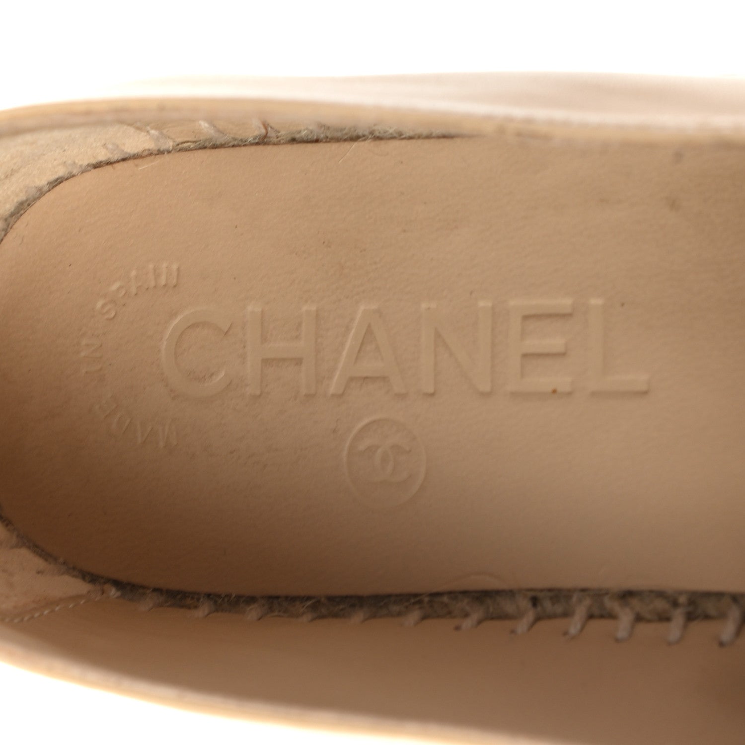 Chanel Lambskin CC Espadrilles 36 Beige Black 8 of 9