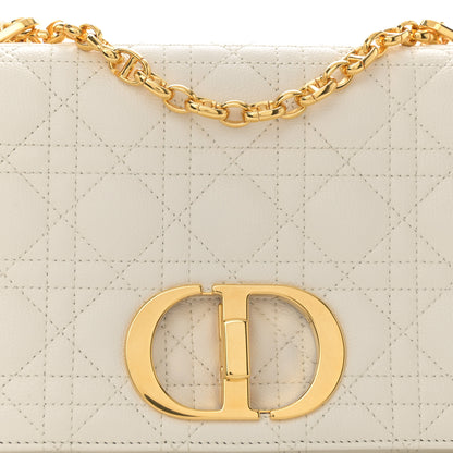 Christian Dior Supple Calfskin Cannage Medium Caro Bag Ivory 8 of 11