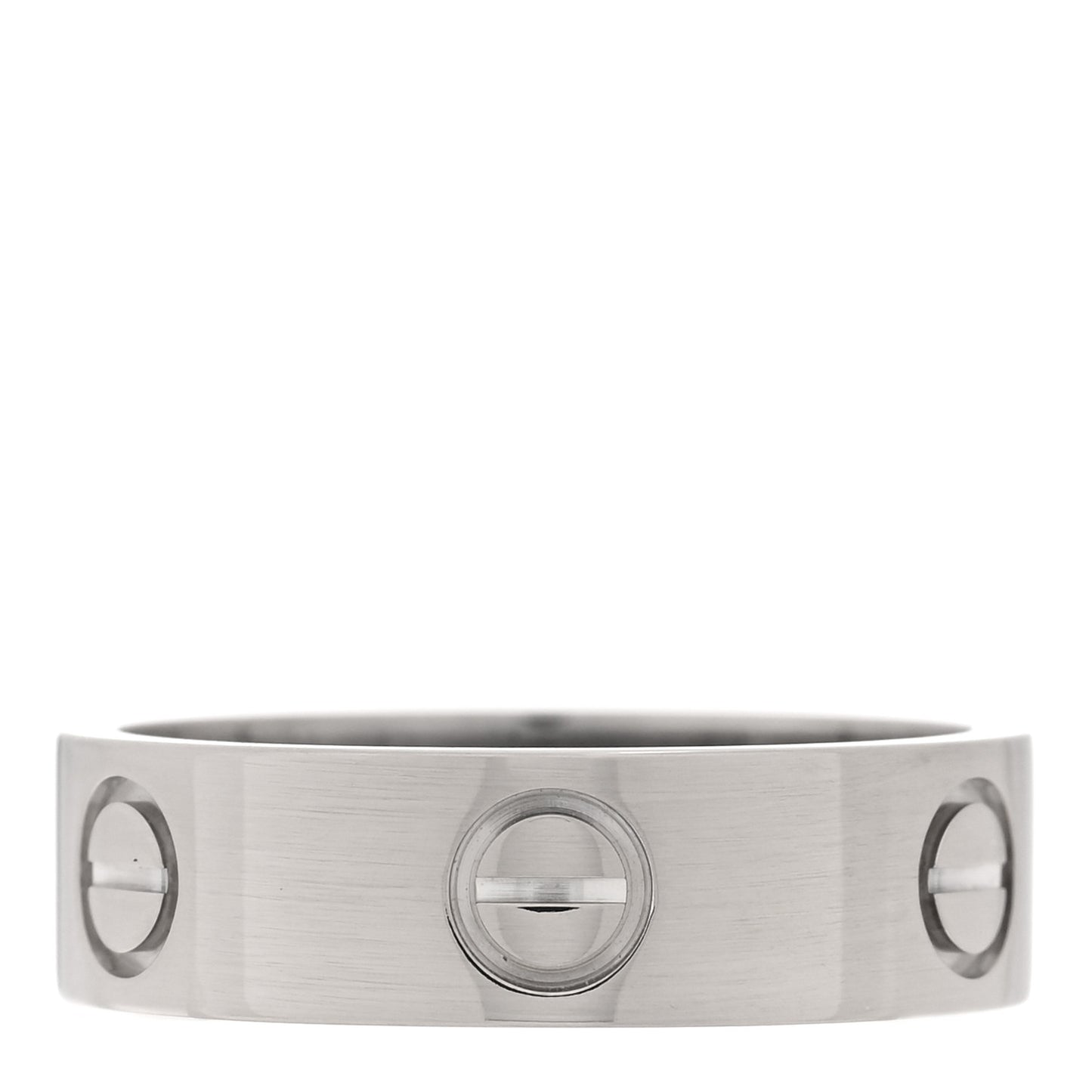 18K White Gold 5.5mm LOVE Ring 53 6.5