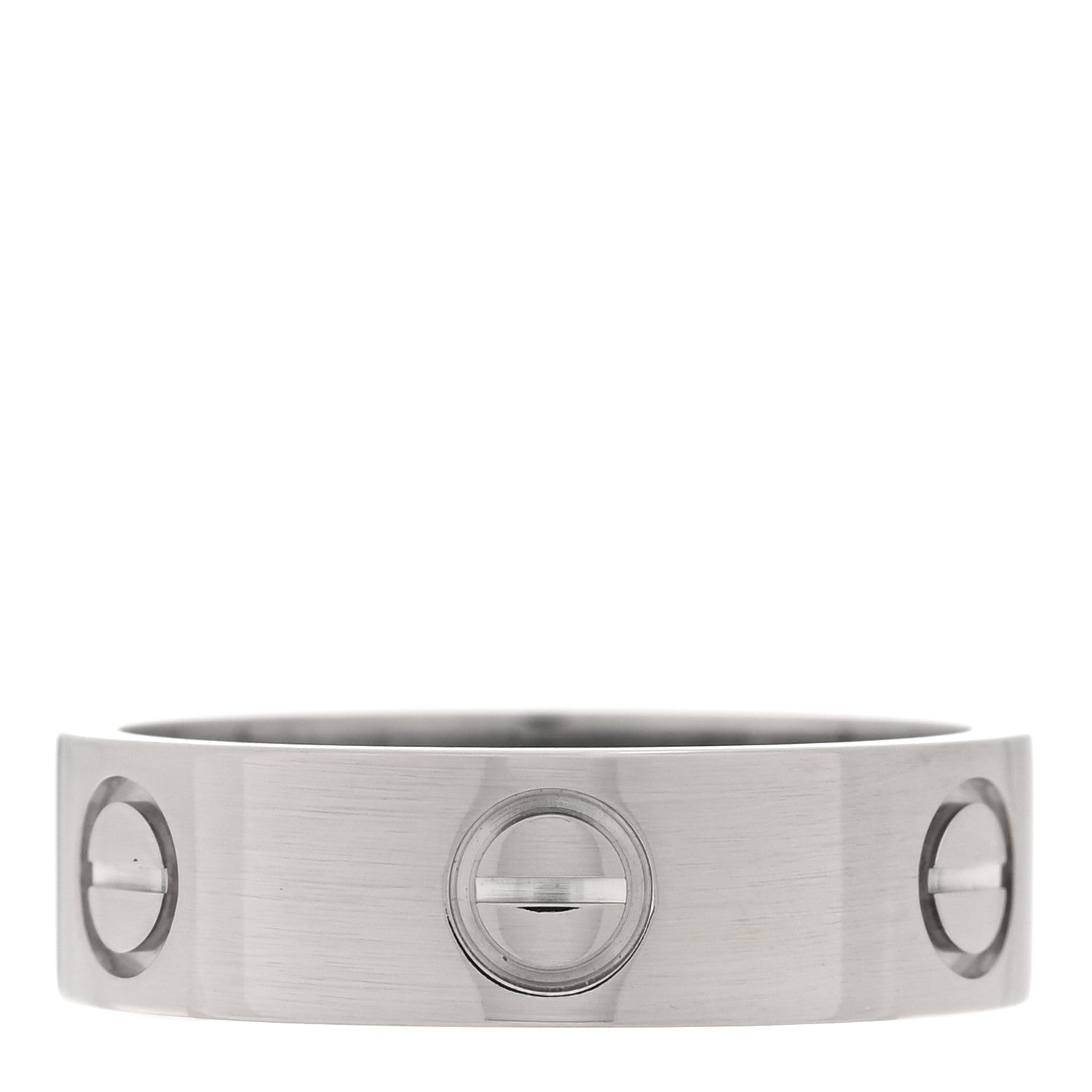 Cartier 18K White Gold 5.5mm LOVE Ring 53 6.5 3 of 4