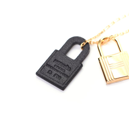Hermes Swift Small O'Kelly Pendant Necklace Black 6 of 7