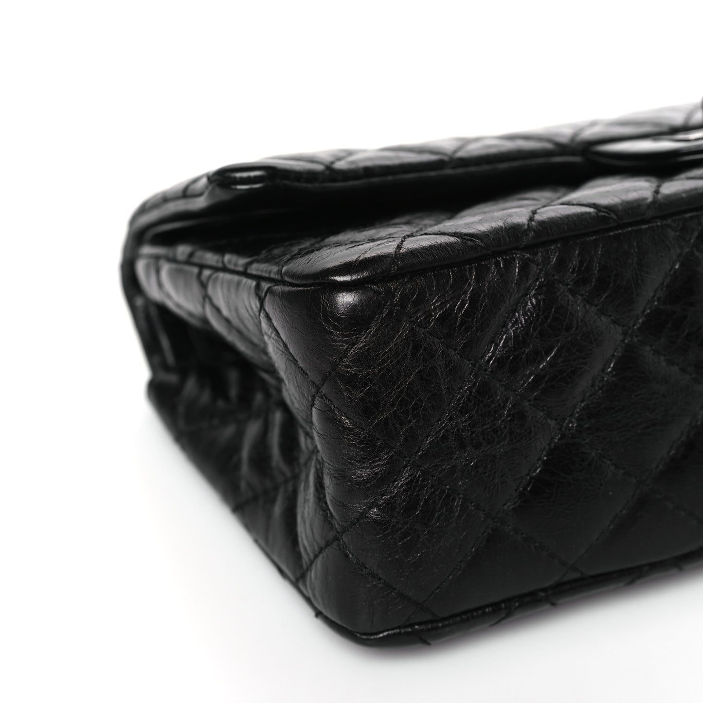 Aged Calfskin Quilted 2.55 Reissue 225 Flap So Black