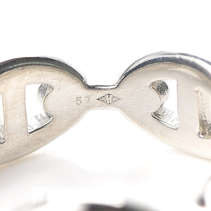 Hermes Sterling Silver PM Chaine d'Ancre Enchainee Band Ring 57 8 5 of 5