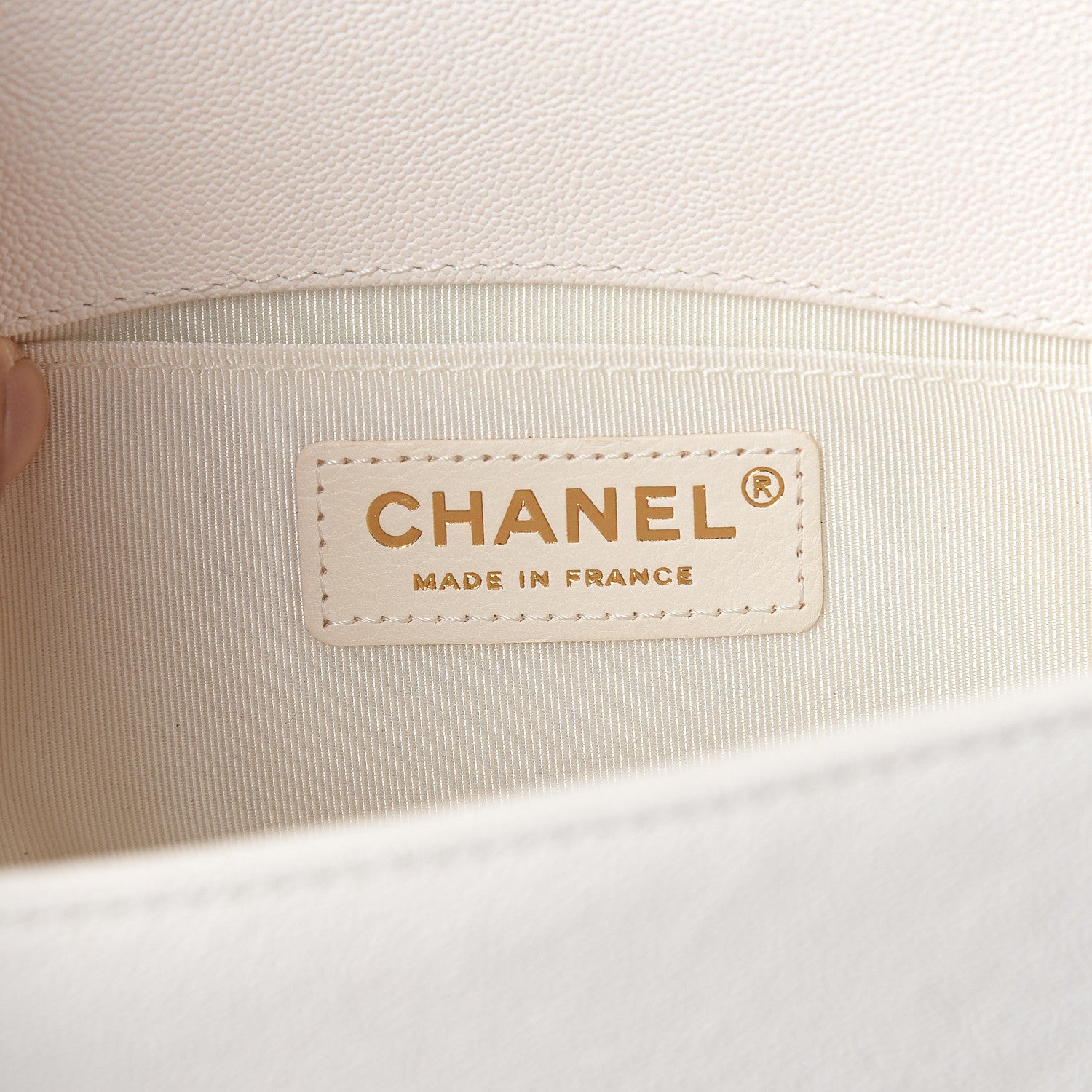 Chanel Caviar Quilted Small Boy Flap Ivory 5 of 10
