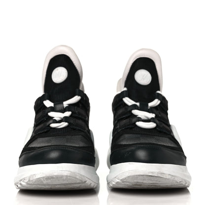 Louis Vuitton Calfskin Technical Nylon Damier Graphite LV Archlight Sneakers 36.5 Black White 2 of 8