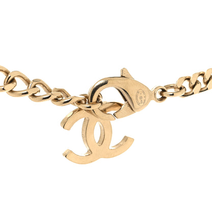 Chanel Crystal Chain CC Link Choker Gold Silver 4 of 5