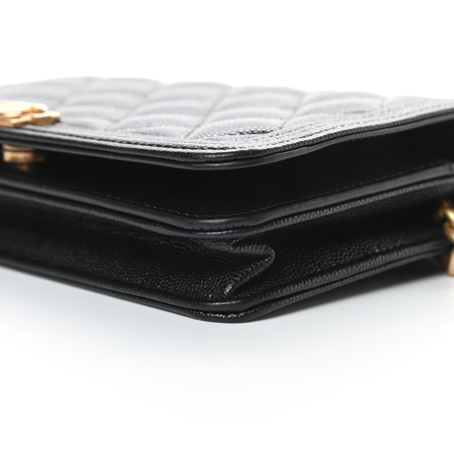 Chanel Caviar Quilted Boy Wallet On Chain WOC Black 11 of 13