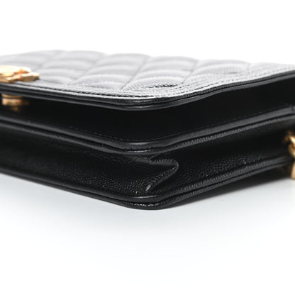 Chanel Caviar Quilted Boy Wallet On Chain WOC Black 11 of 13