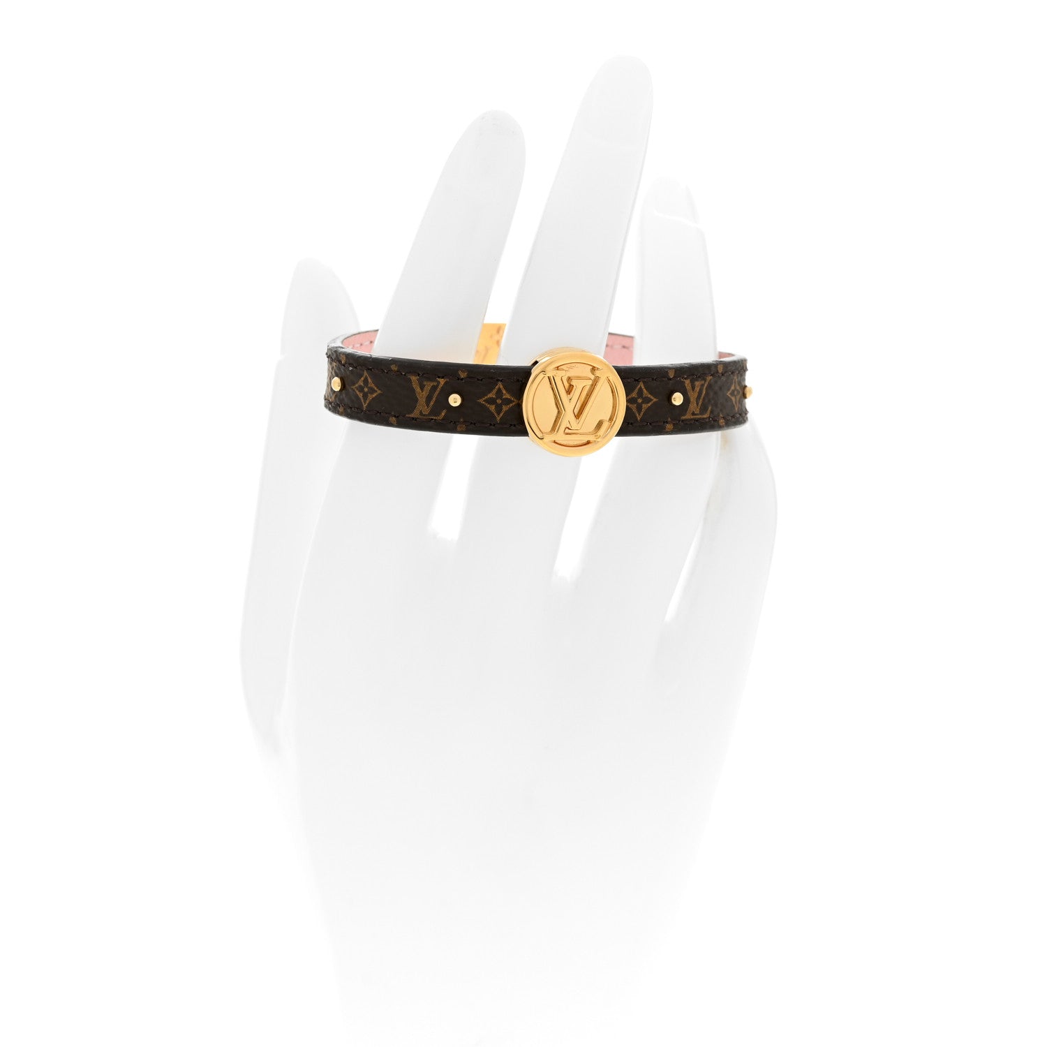 Louis Vuitton Monogram LV Circle Reversible Bracelet Rose Ballerine 2 of 6