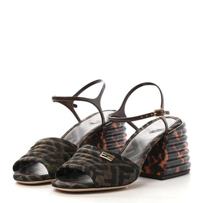 Fendi FF Tortoise Promenade Pumps 37 Tobacco 3 of 7