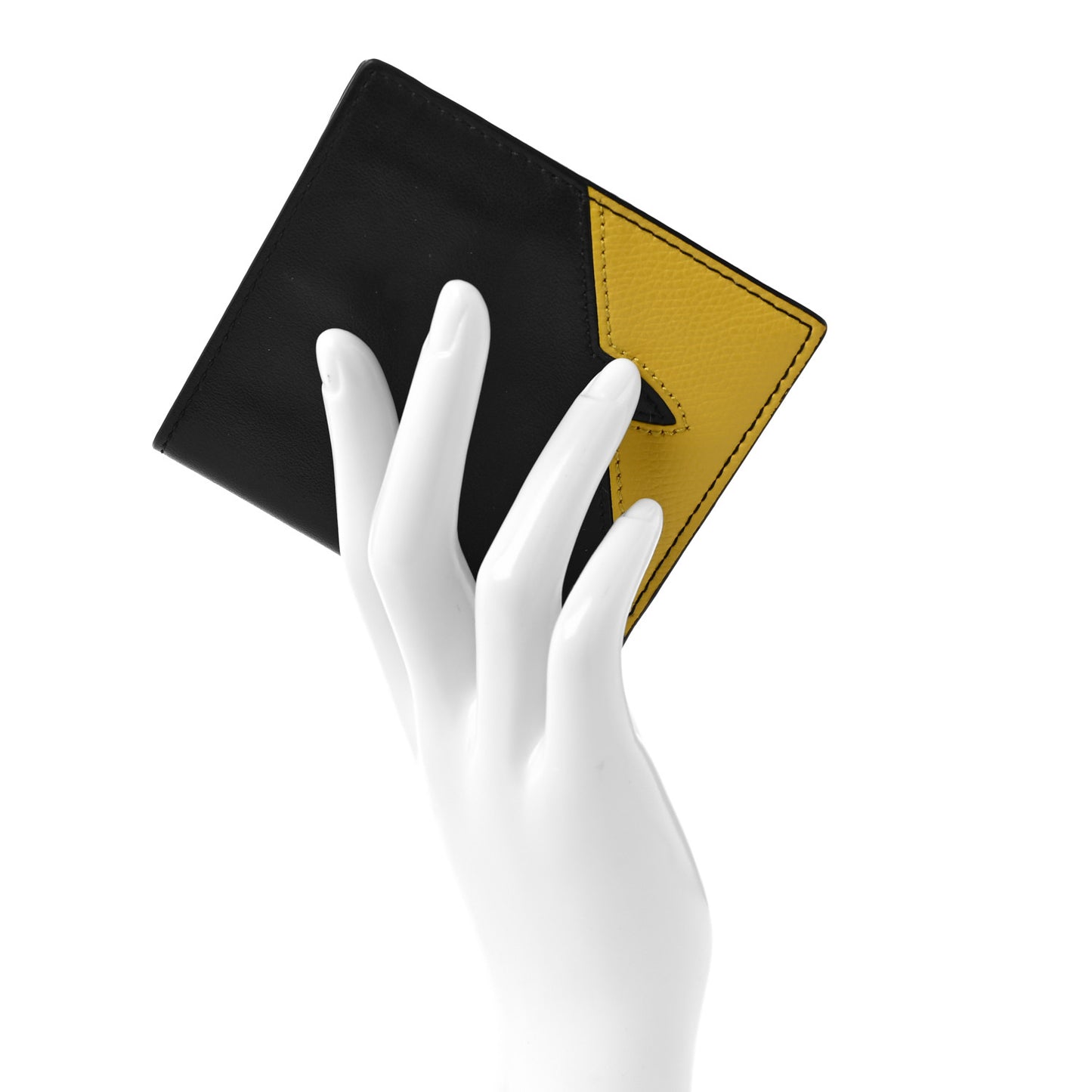 Vitello Grace Cruise Corner Bug Eye Bi-fold Wallet Black Sunflower