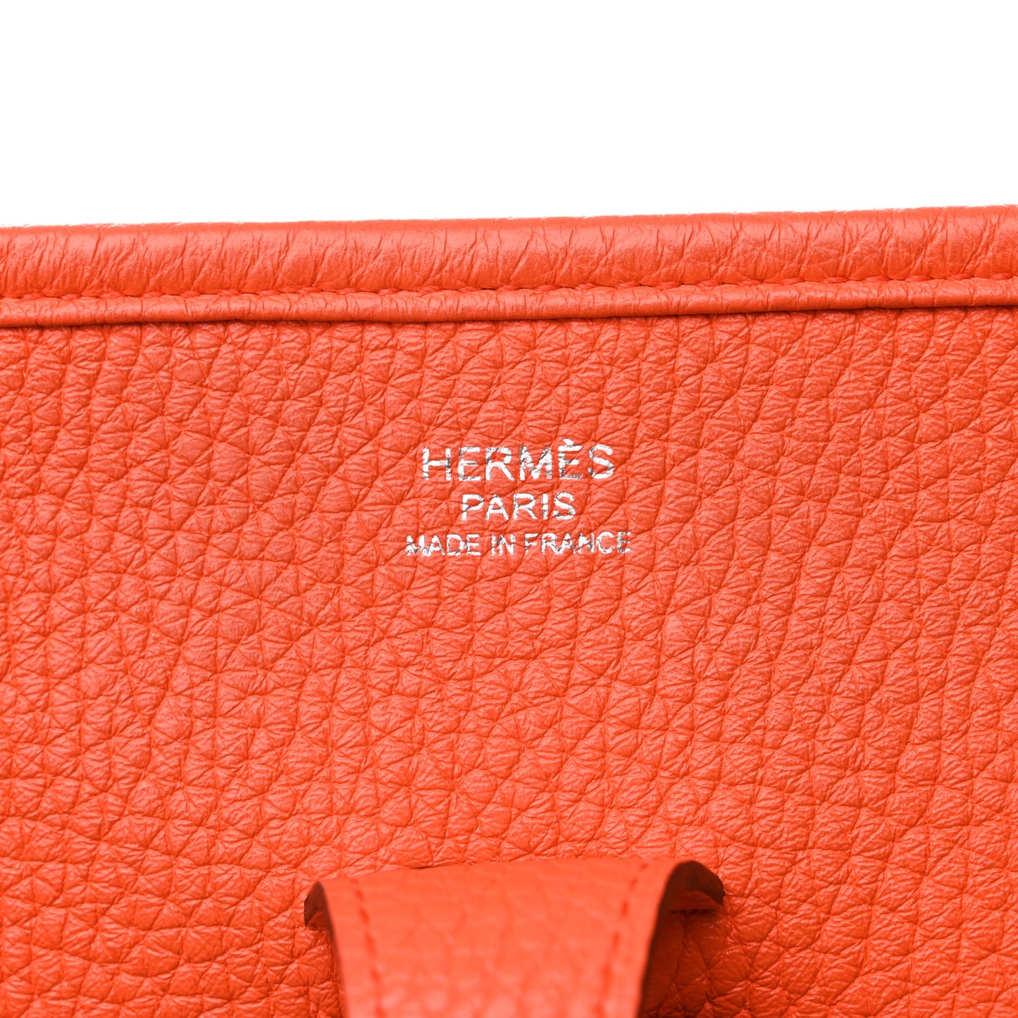 Taurillon Clemence Amazone Evelyne III PM Orange Poppy Bleu Saint Cyr