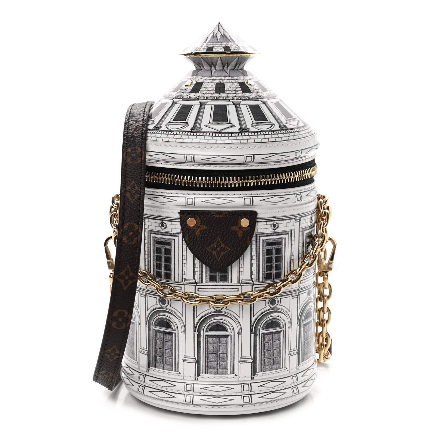 Louis Vuitton X FORNASETTI Calfskin Architettura Cannes Black White 1 of 8