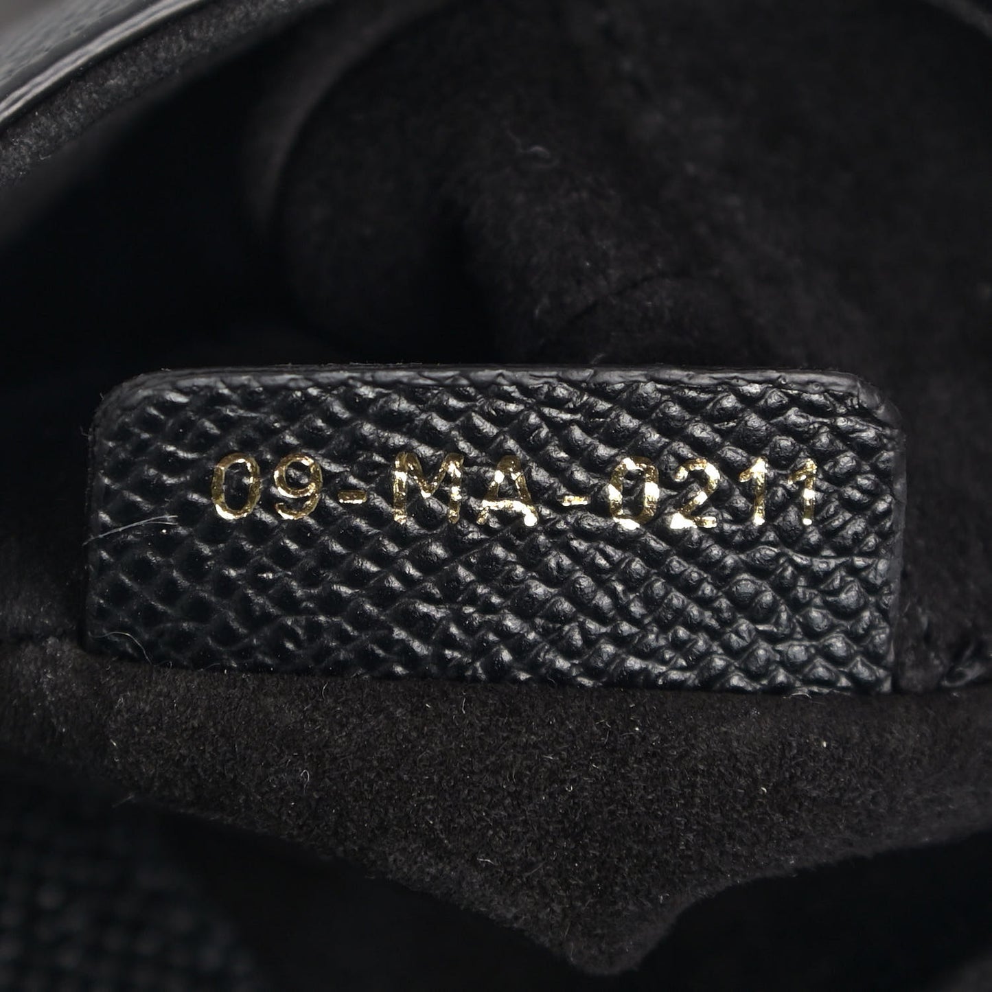 Grained Calfskin Mini Saddle Bag Black
