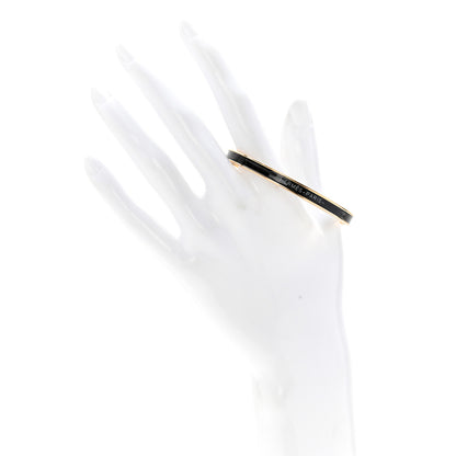 Hermes Enamel Uni Bangle 62 Black 2 of 5