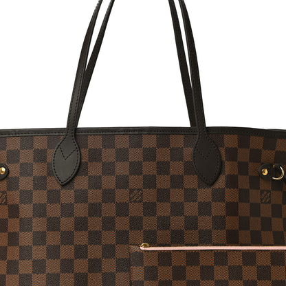 Louis Vuitton Damier Ebene Neo Neverfull MM Rose Ballerine 8 of 13