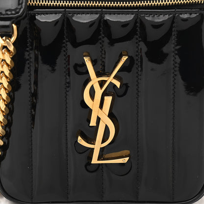 Saint Laurent Patent Matelasse Monogram Vicky Vanity Black 7 of 11