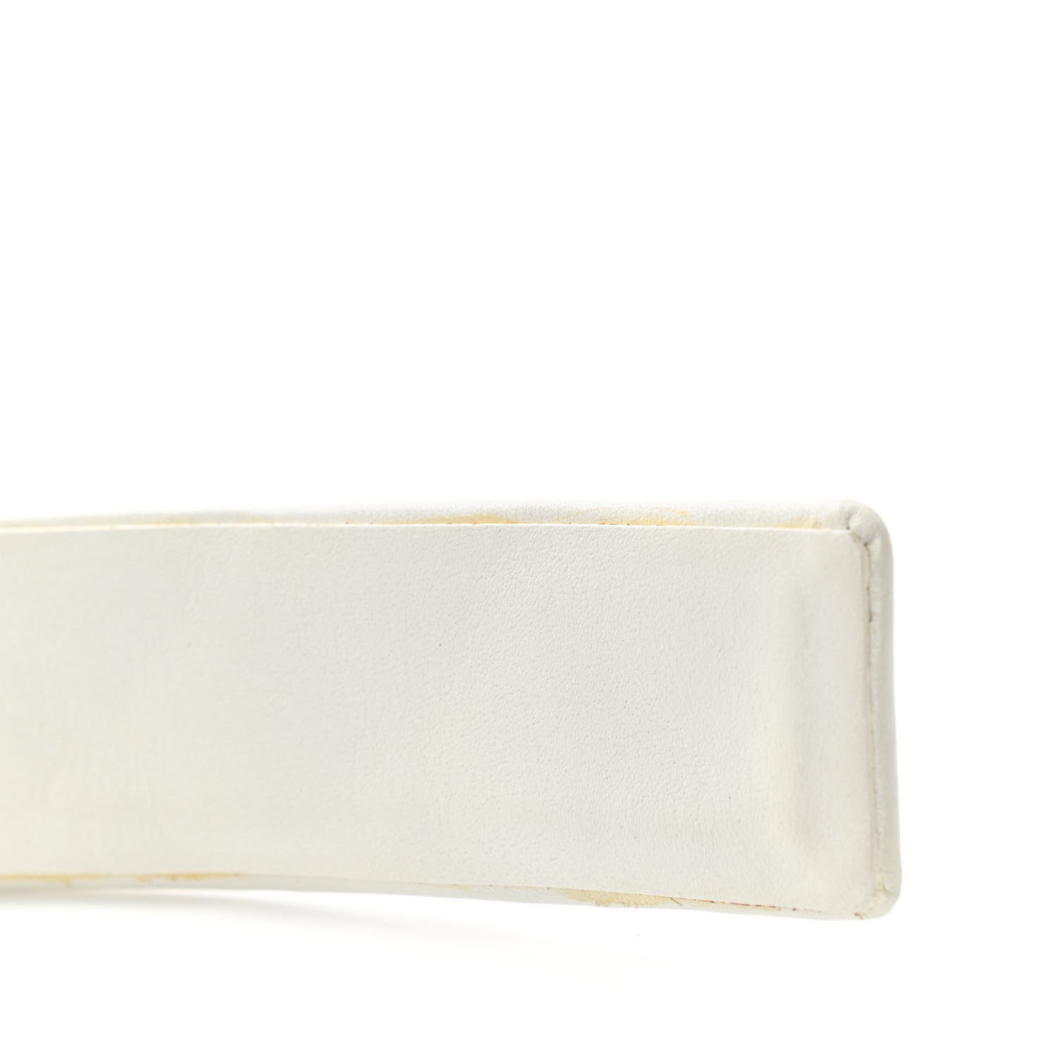 Chanel Lambskin Quilted CC Belt 80 32 White 8 of 8