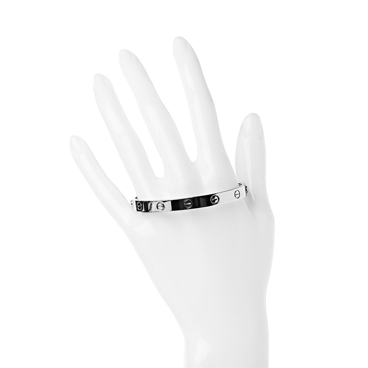 18K White Gold LOVE Bracelet 17