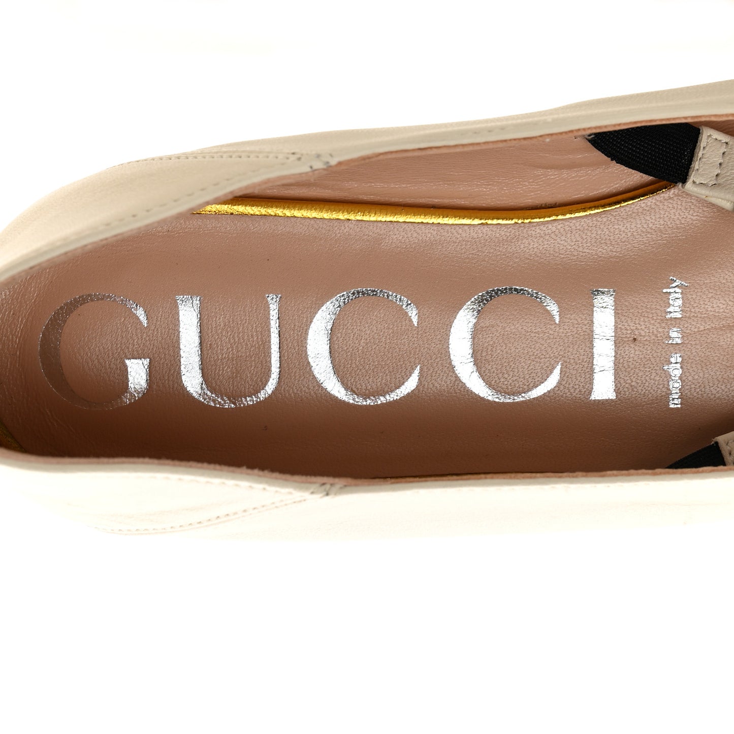 Nappa Lumiere Deva Horsebit Chain Embellished Flats 37.5 Dusty White