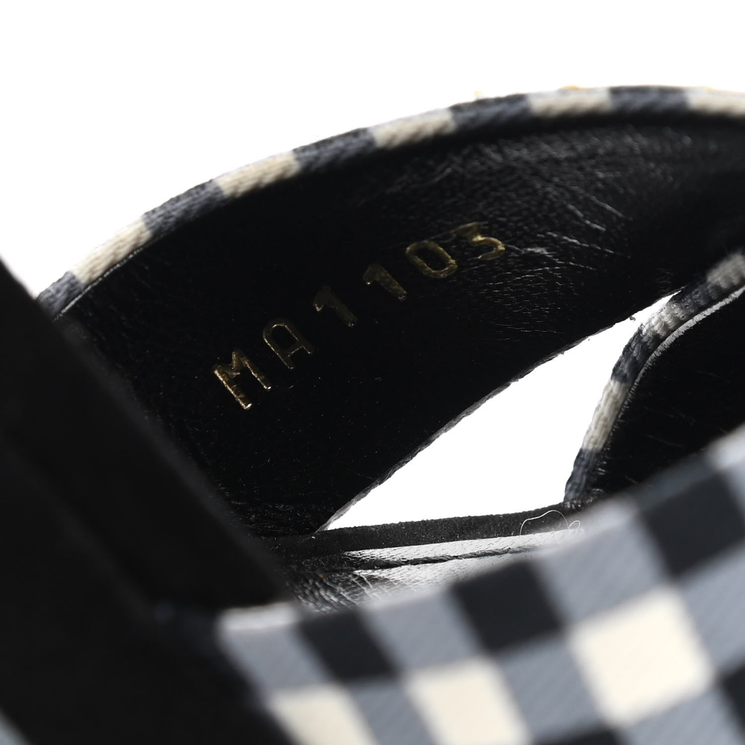 Louis Vuitton Gingham Platform Sandal 40 Black White 8 of 11