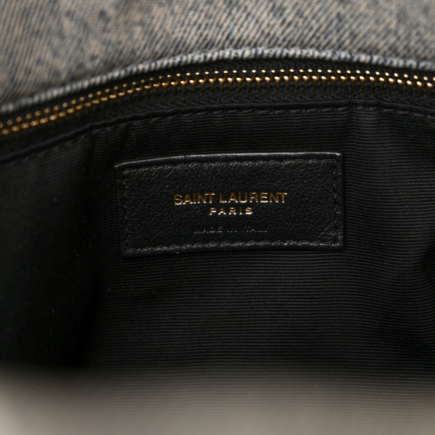 Saint Laurent Denim Quilted Medium Loulou Puffer Monogram Chain Satchel Azur 6 of 10